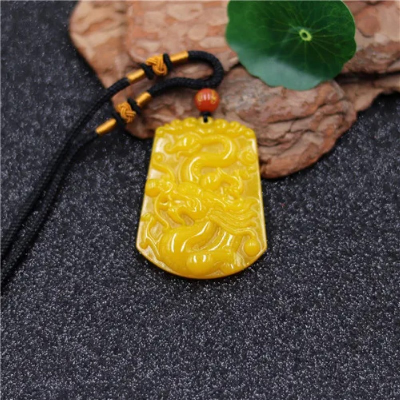 Men Accessories Wholesale - Grosir Kuning Giok Naga Giok Liontin