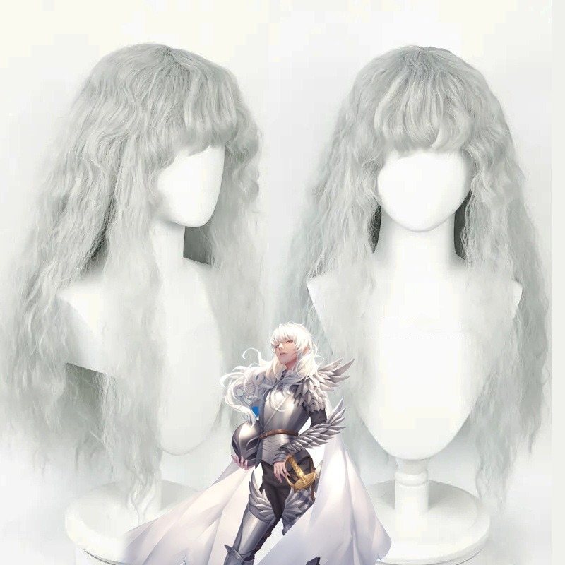 Men Accessories Silver - Wig Cosplay Anime Game Berserk Griffith