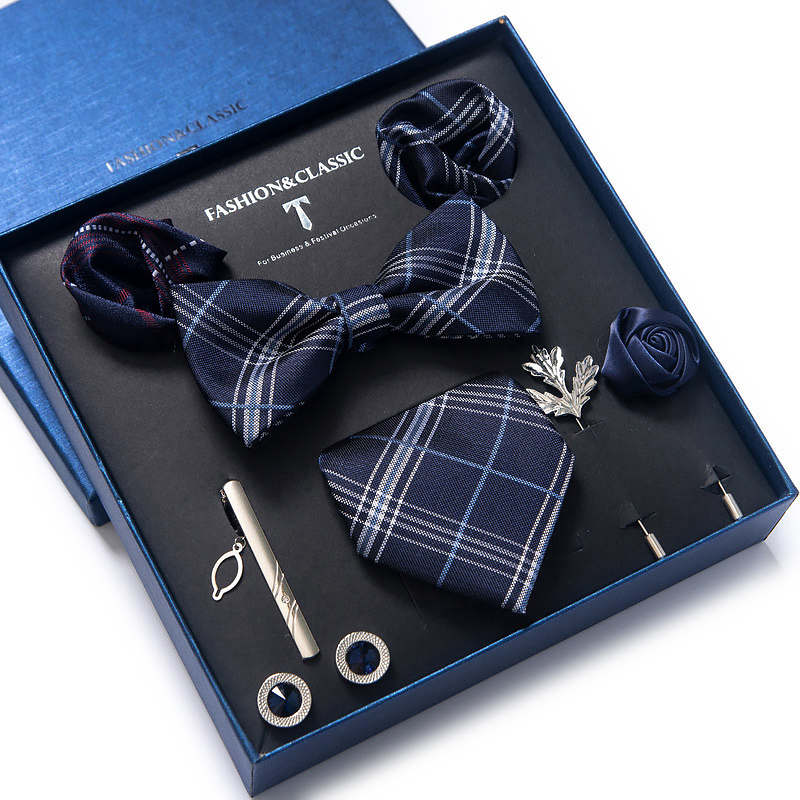 Neck Tie Set Box - Grosir Klasik Hadiah Pernikahan Dasi Saku
