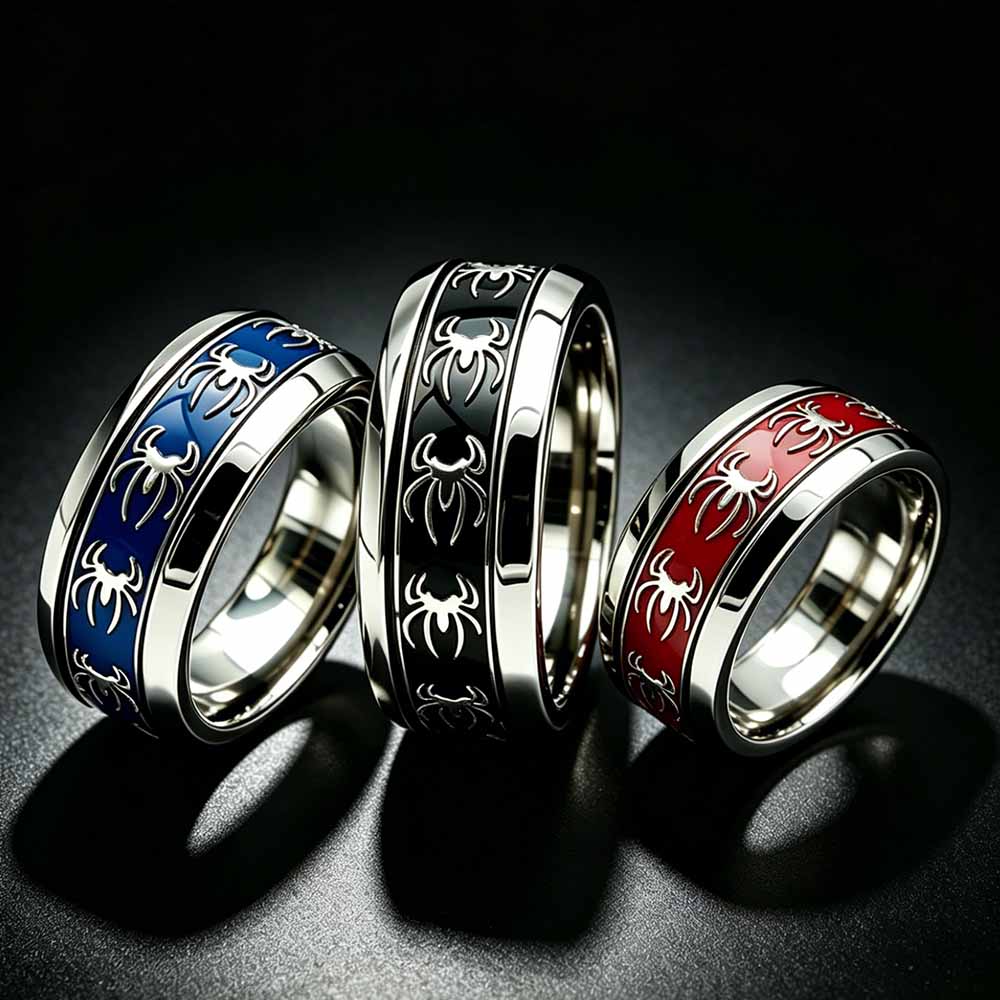 Cincin Laba-laba Punk Vintage  - Men Accessories Wholesale ulasan dan harga