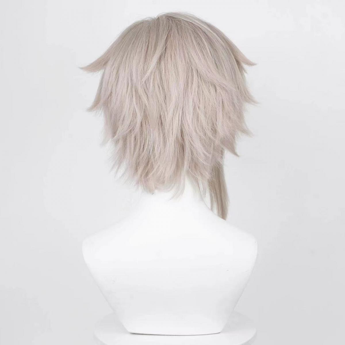 Wig cosplay pria Nakajima Atsu - Men Accessories Silver ulasan dan harga