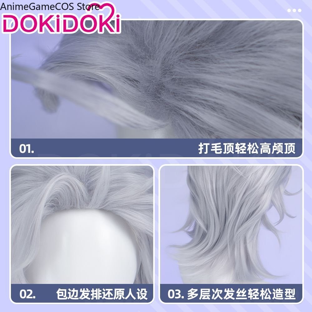 Wig Cosplay Anime Record Of Ra - Men Accessories Silver ulasan dan harga