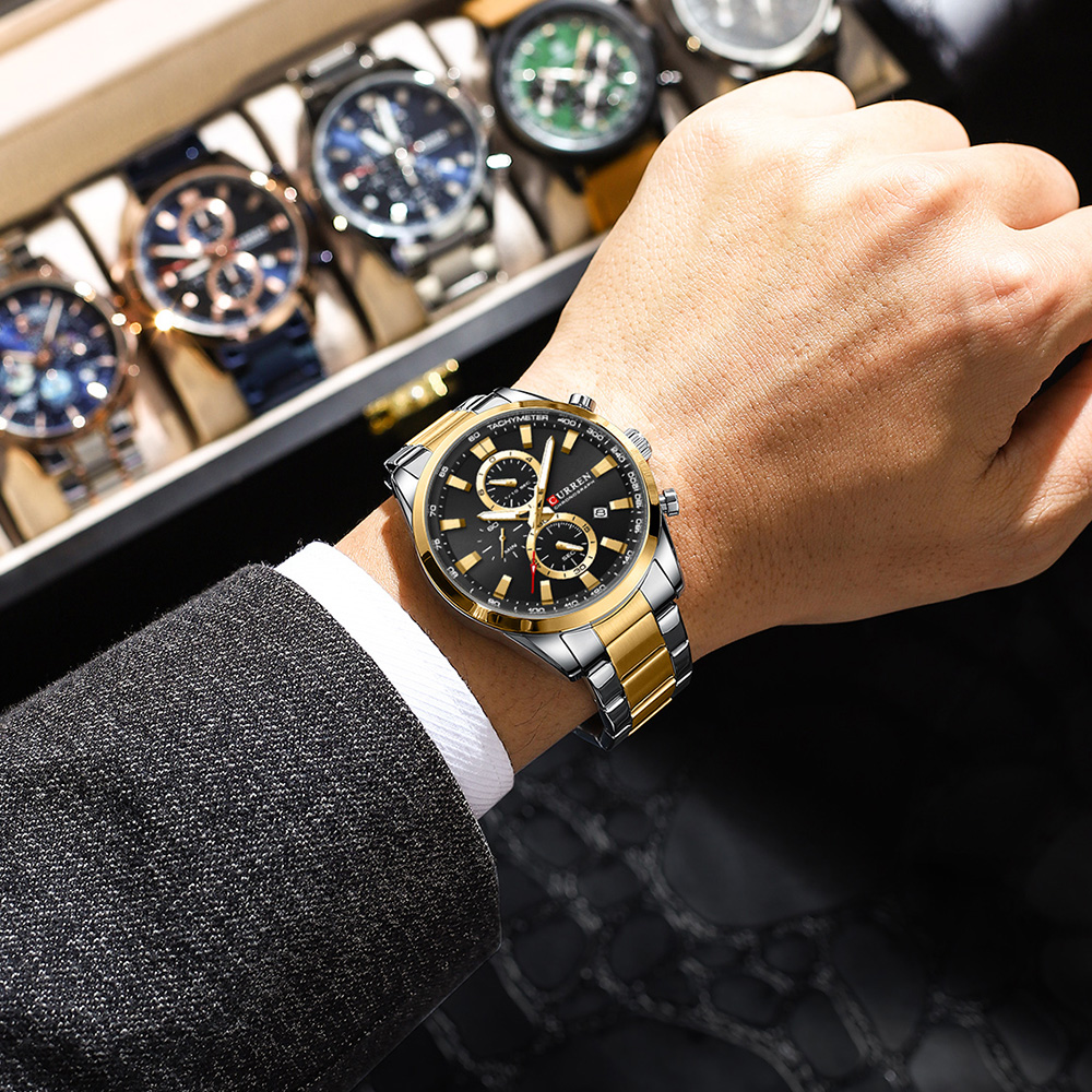 CURREN Jam Tangan Olahraga Chr - Men'S Accessories Watches ulasan dan harga