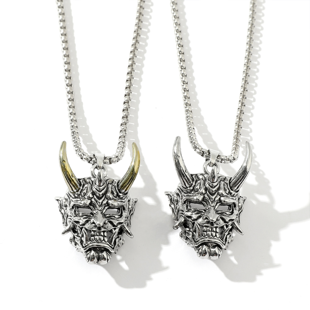 Kalung Liontin Topeng Hantu Ta - Men Accessories Silver ulasan dan harga