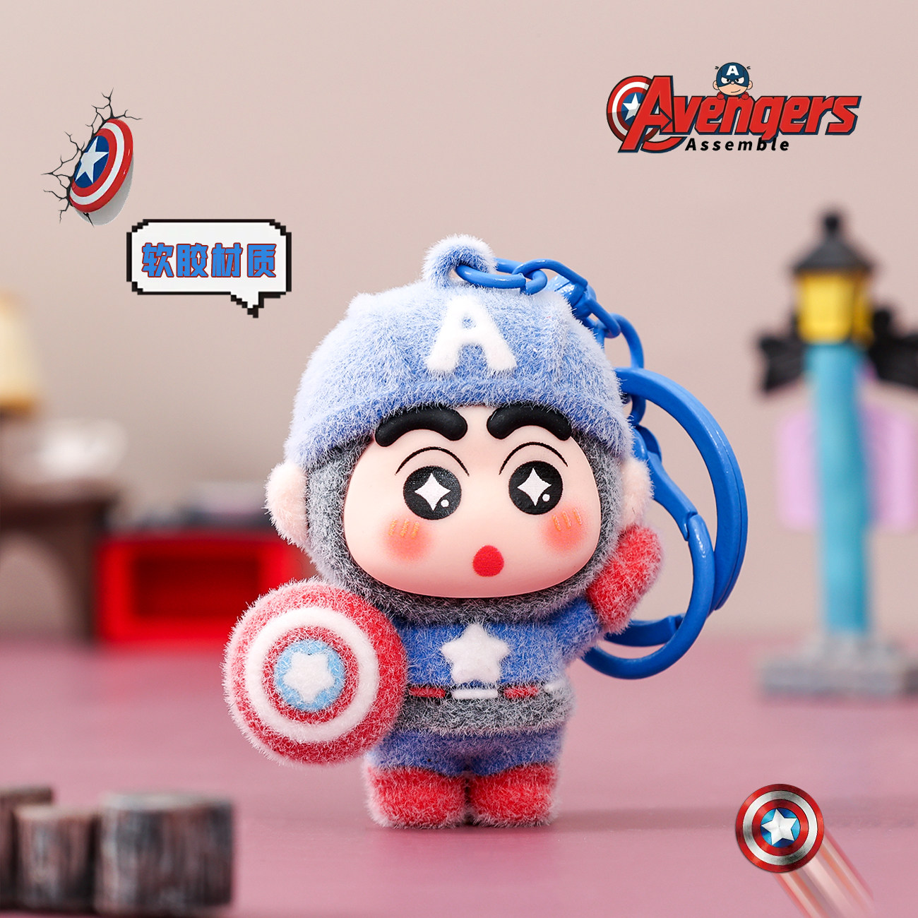 Avengers Fluffy Crayon Shincha - Men Accessories Wholesale ulasan dan harga