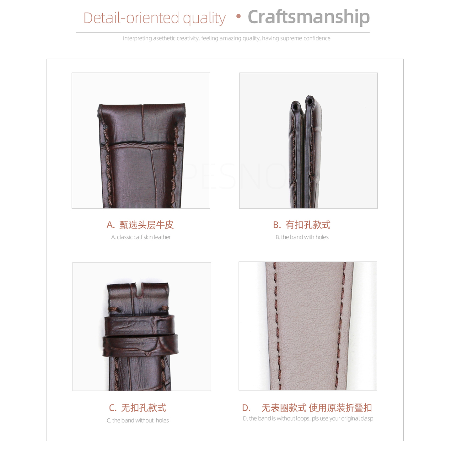 PESNO Cocok untuk BVLGARI BB42 - Men'S Accessories Types ulasan dan harga